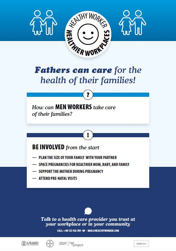 "FATHERS CAN CARE FOR THE HEALTH OF THEIR FAMILIES! - BE INVOLVED"
